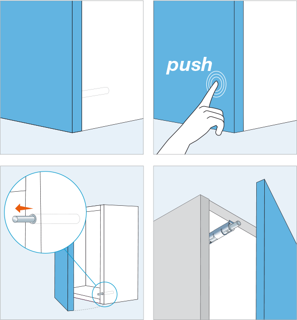 TOUCH – Adjustable push latch for cabinet doors – Perin Spa